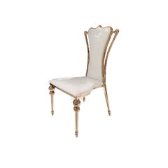 Furniture Hotel Restaurant party Royal Tiffany PU back stainless steel chairs