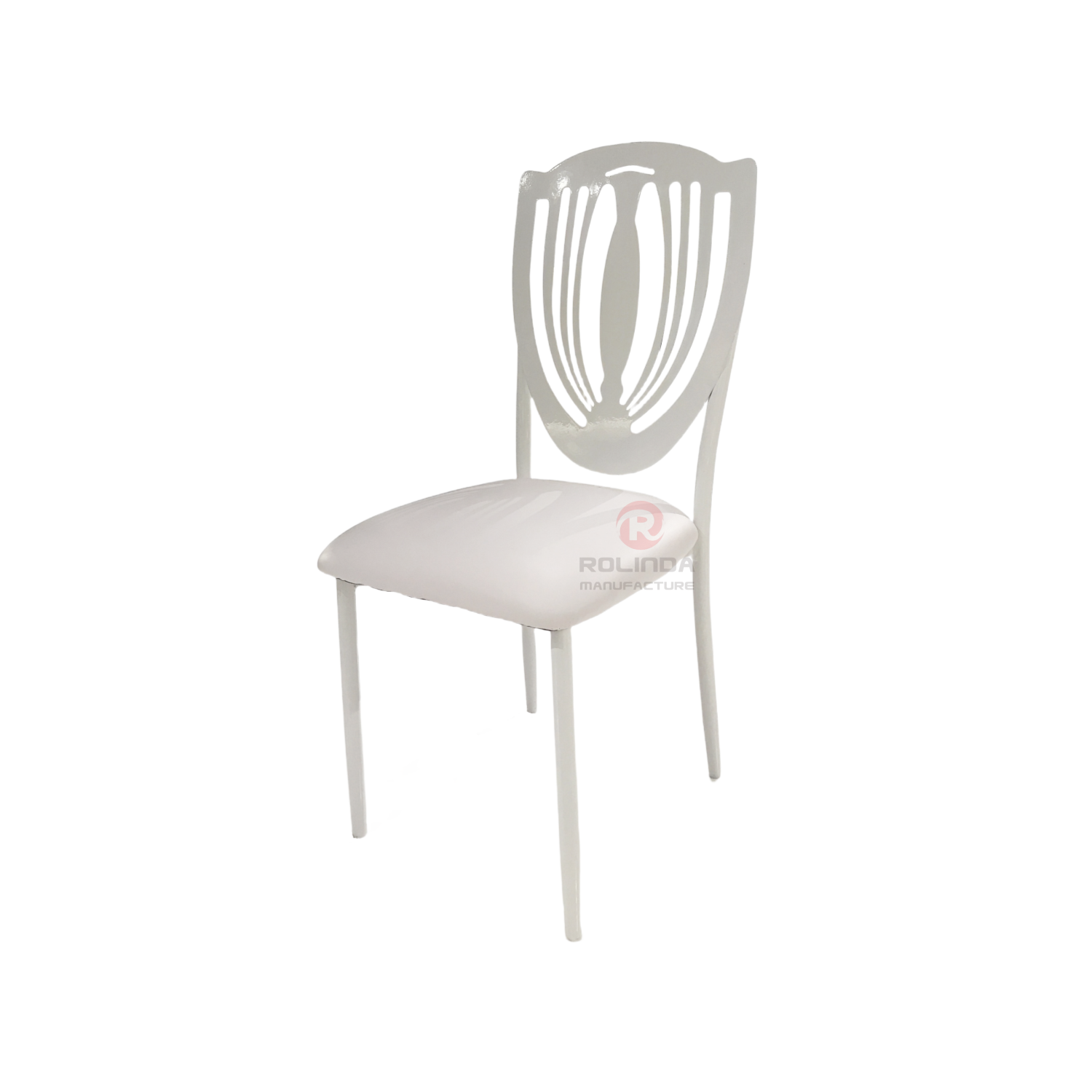 Modern metal cutout back party wedding furniture stainless steel chairs
