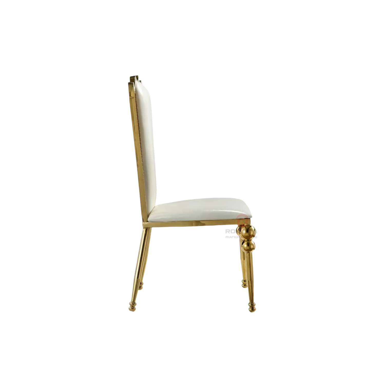 Furniture Hotel Restaurant party Royal Tiffany PU back stainless steel chairs