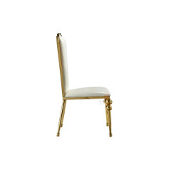 Furniture Hotel Restaurant party Royal Tiffany PU back stainless steel chairs