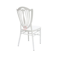 Modern metal cutout back party wedding furniture stainless steel chairs