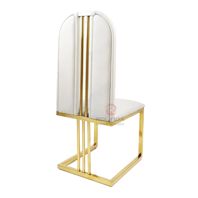 Multi-color velvet European Style high-back elegant hotel lounge Stainless steel chair