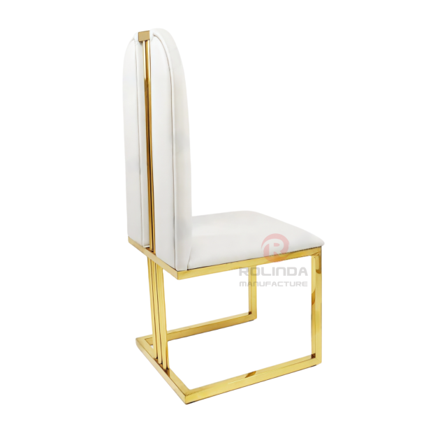 Multi-color velvet European Style high-back elegant hotel lounge Stainless steel chair