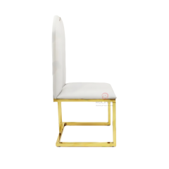 Multi-color velvet European Style high-back elegant hotel lounge Stainless steel chair