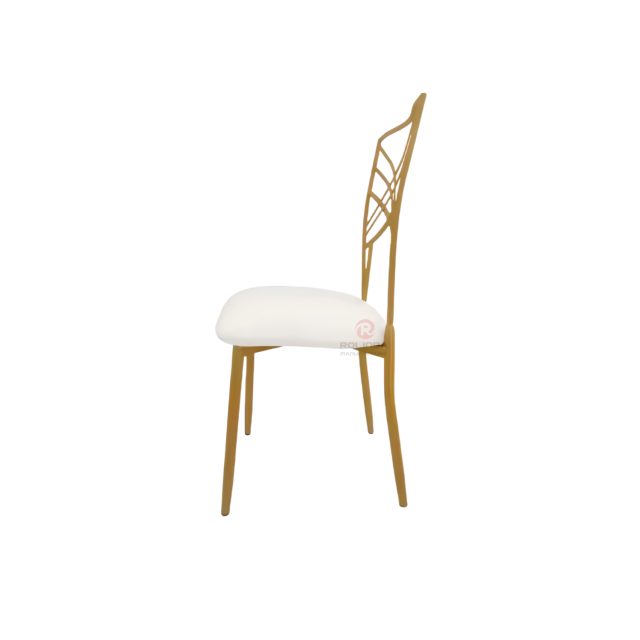 Metal rectangular cross back wedding party bar stainless steel chair