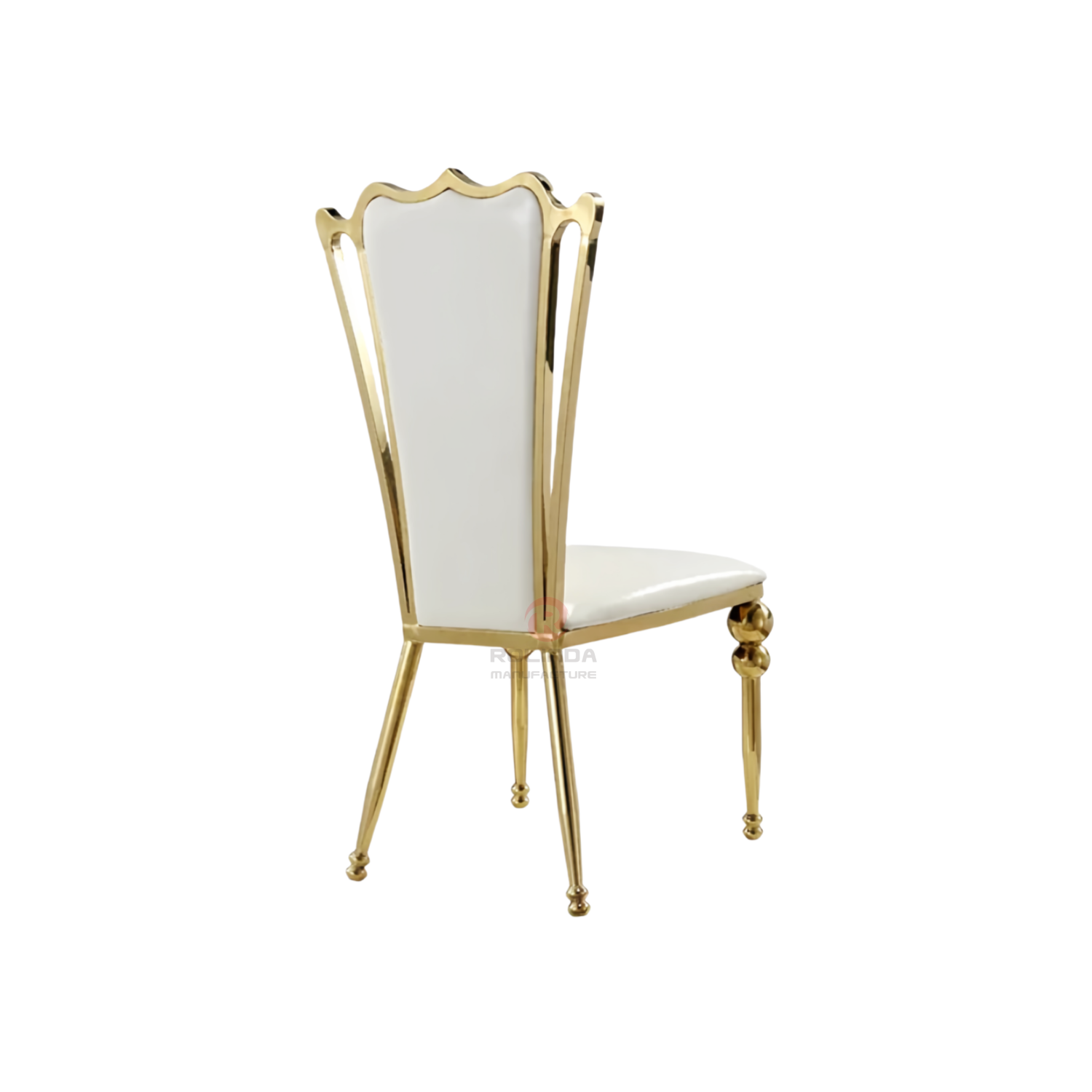 Furniture Hotel Restaurant party Royal Tiffany PU back stainless steel chairs