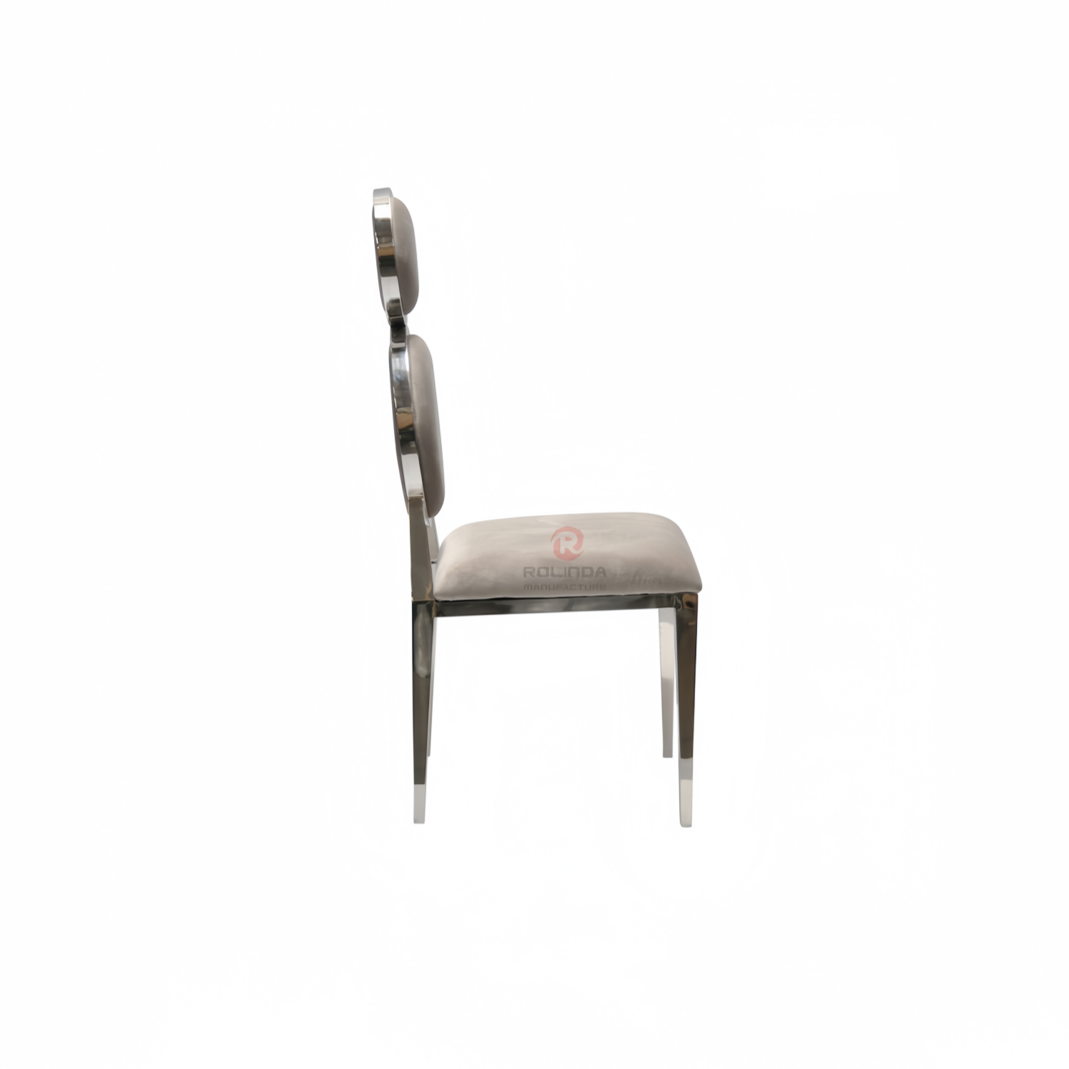 Modern design wedding party PU double round back stainless steel chairs