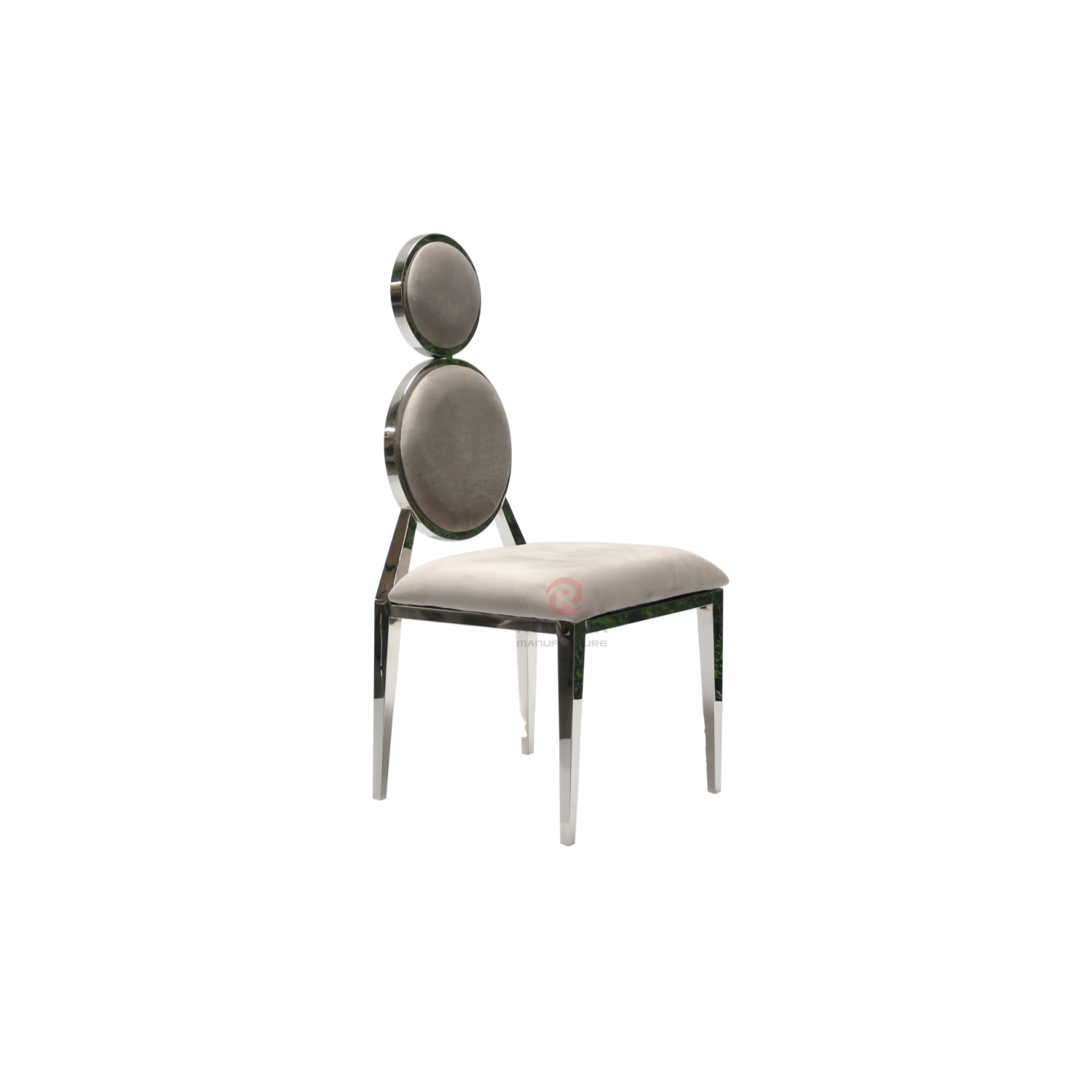 Modern design wedding party PU double round back stainless steel chairs