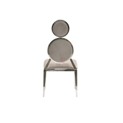 Modern design wedding party PU double round back stainless steel chairs