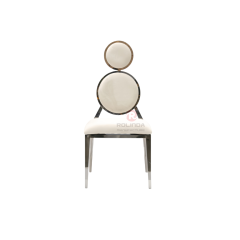 Modern design wedding party PU double round back stainless steel chairs