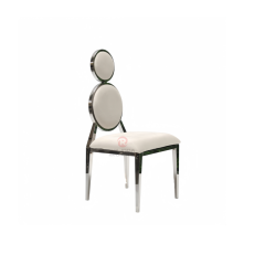 Modern design wedding party PU double round back stainless steel chairs