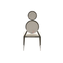 Modern design wedding party PU double round back stainless steel chairs