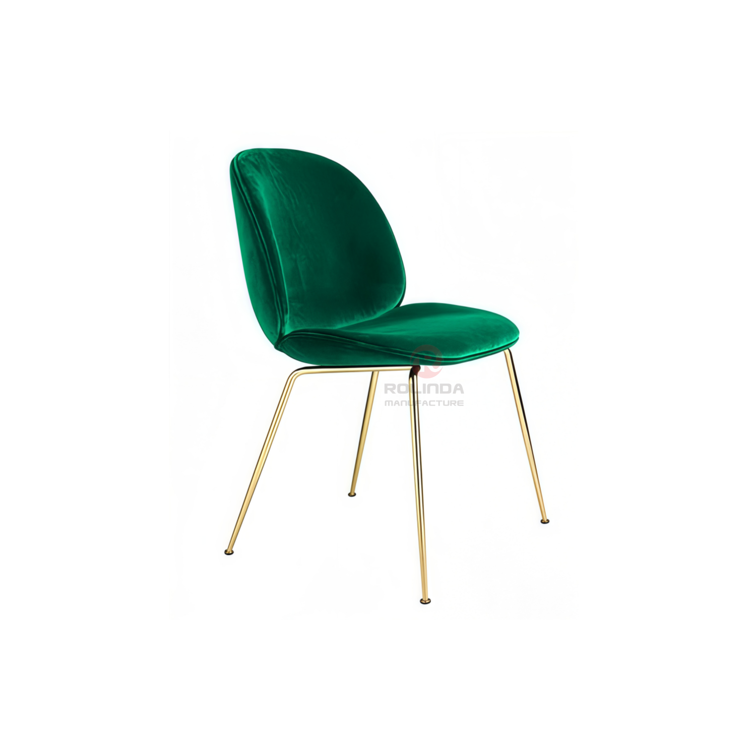 Velvet back cushion Shell Beetle Home stackable party makeup chair Stainless steel chair