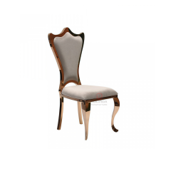 Shield back classical banquet wedding PU backrest cushion stainless steel chair