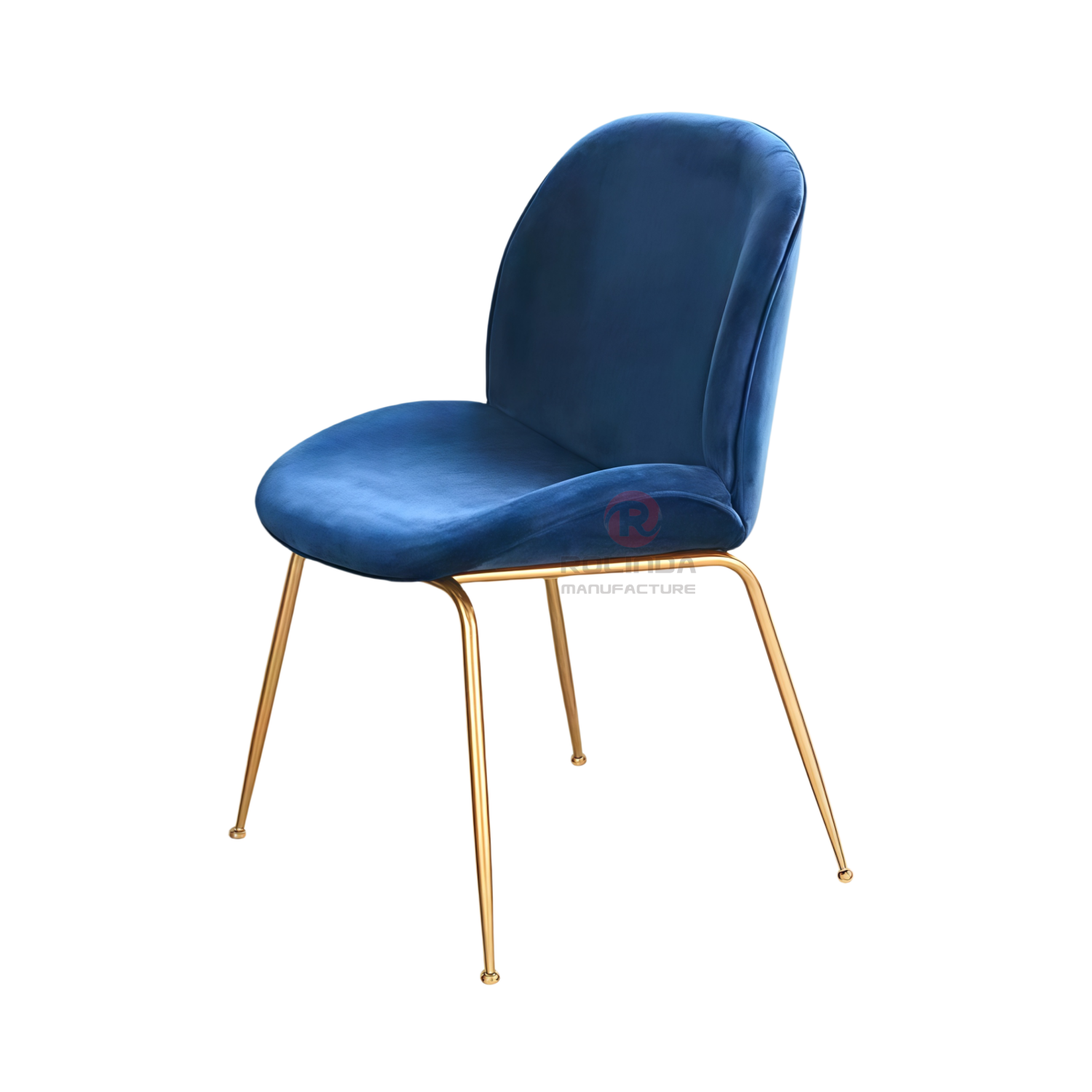 Velvet back cushion Shell Beetle Home stackable party makeup chair Stainless steel chair