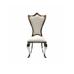 Shield back classical banquet wedding PU backrest cushion stainless steel chair