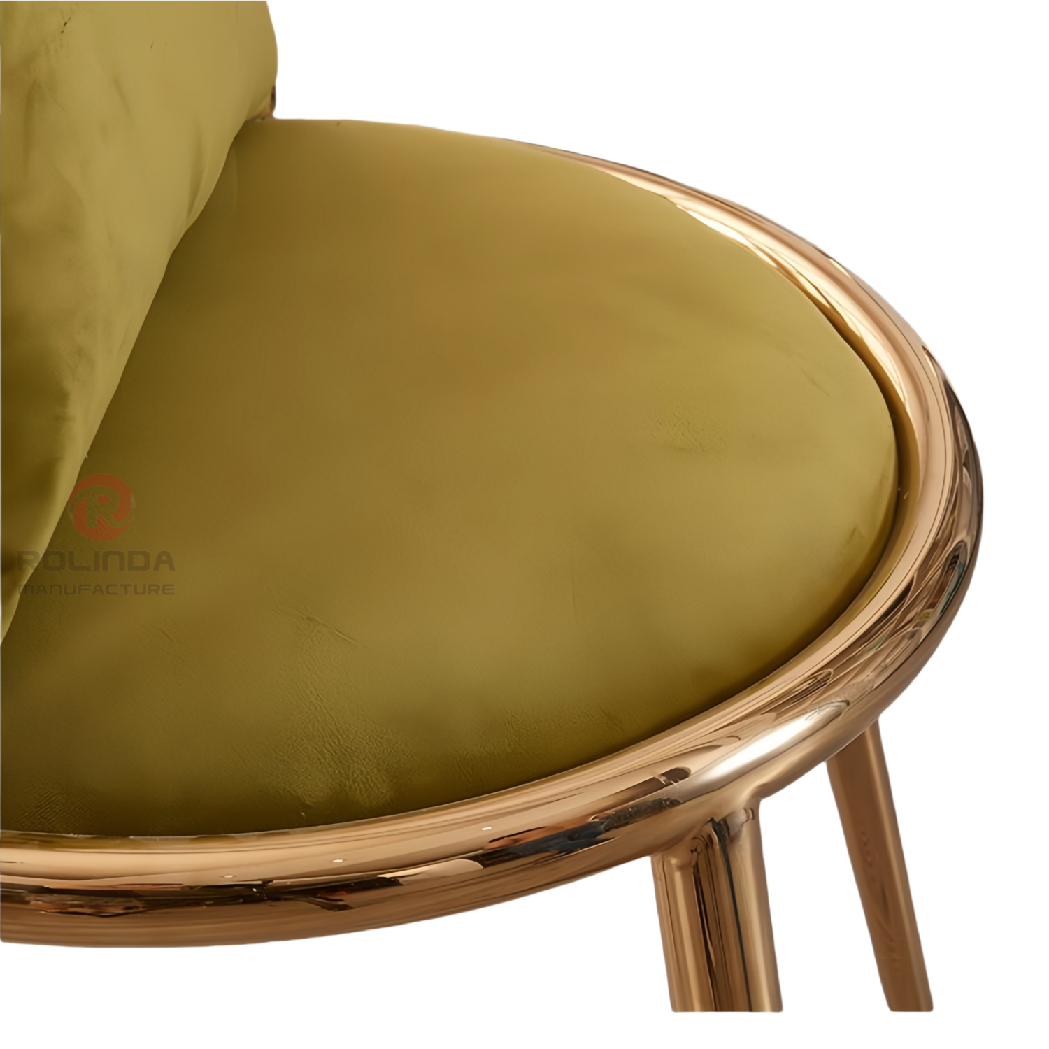 Velvet Restaurant Banquet Hotel Living Room Gold frame stainless steel chairs
