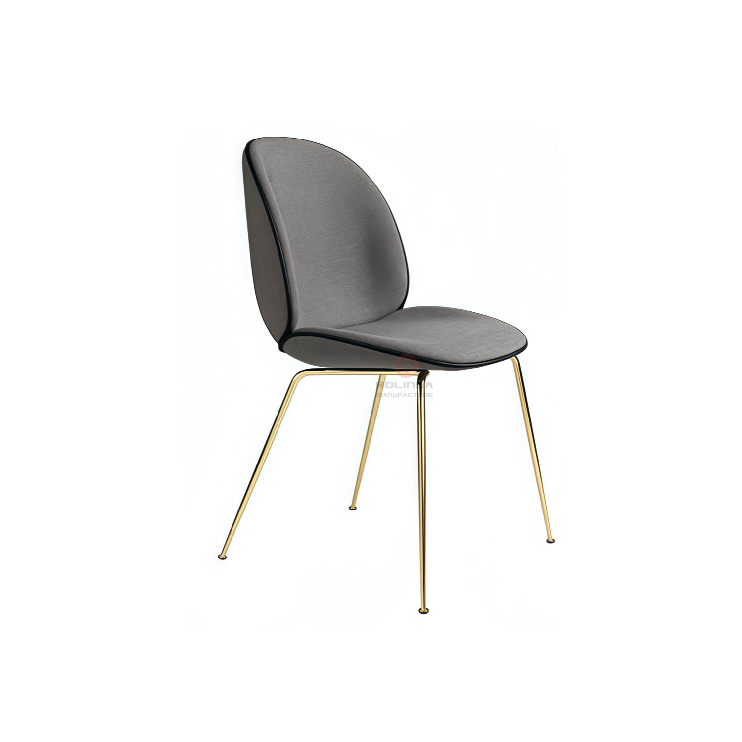 Velvet back cushion Shell Beetle Home stackable party makeup chair Stainless steel chair