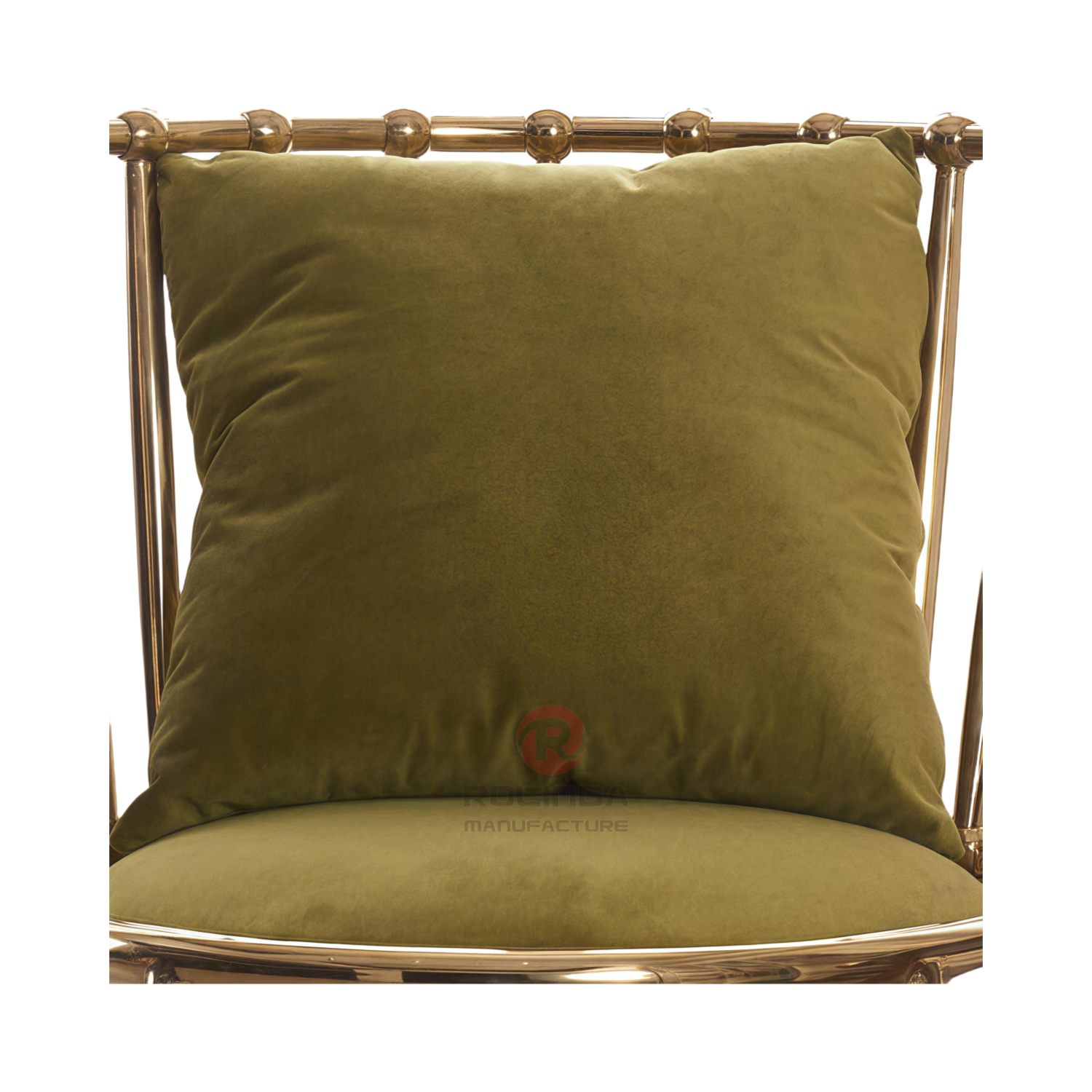 Velvet Restaurant Banquet Hotel Living Room Gold frame stainless steel chairs