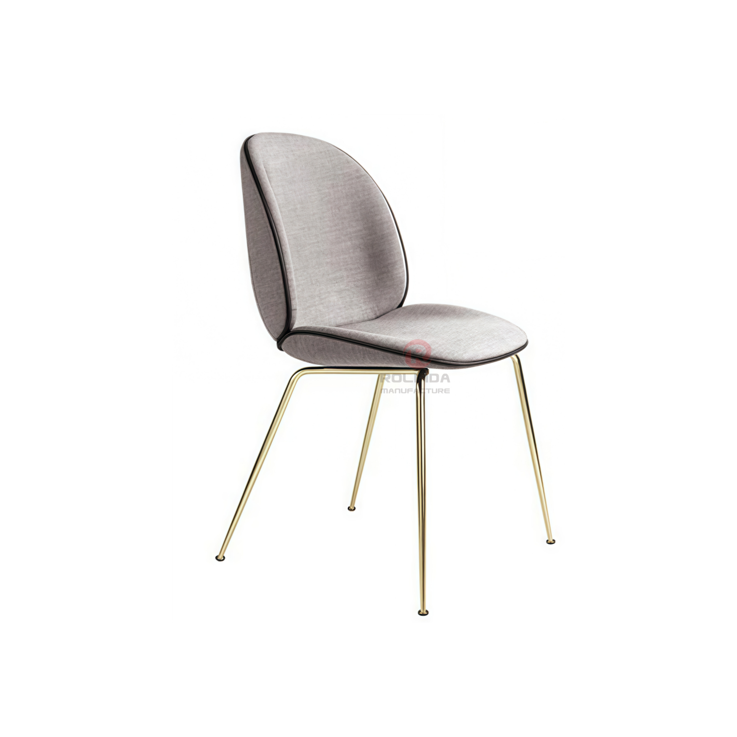 Velvet back cushion Shell Beetle Home stackable party makeup chair Stainless steel chair