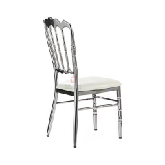Silver Tiffany PU upholstered Wedding Party Restaurant stainless steel chairs
