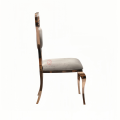 Modern PU cushion heart-backed party wedding banquet stainless steel chairs