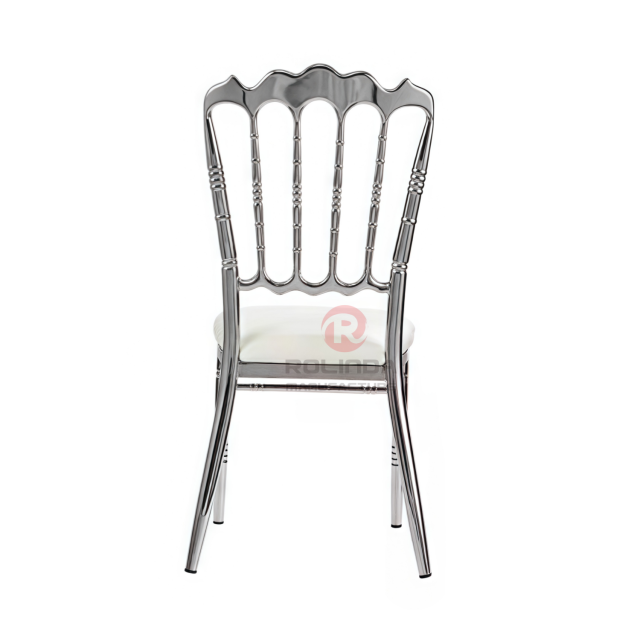 Silver Tiffany PU upholstered Wedding Party Restaurant stainless steel chairs