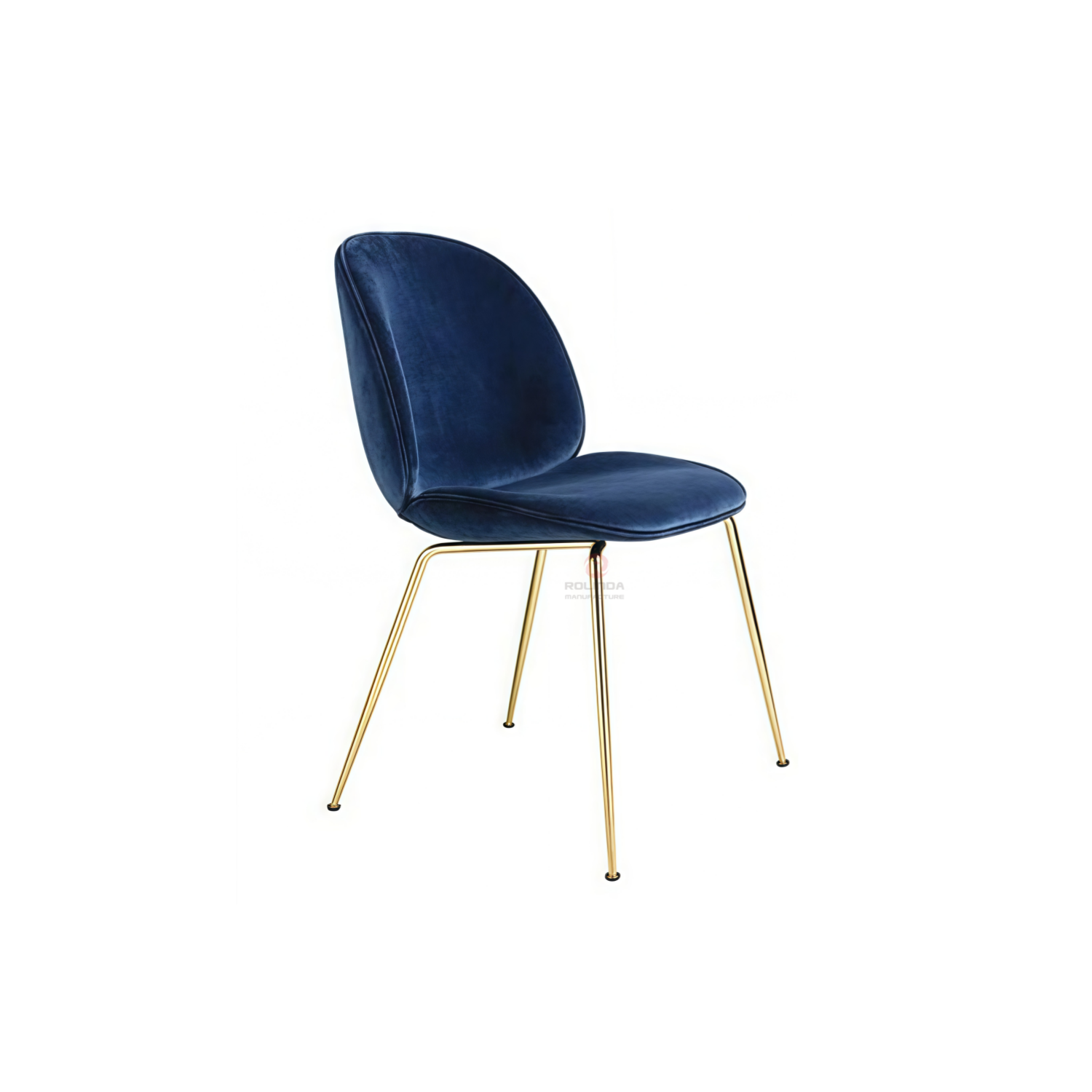 Velvet back cushion Shell Beetle Home stackable party makeup chair Stainless steel chair
