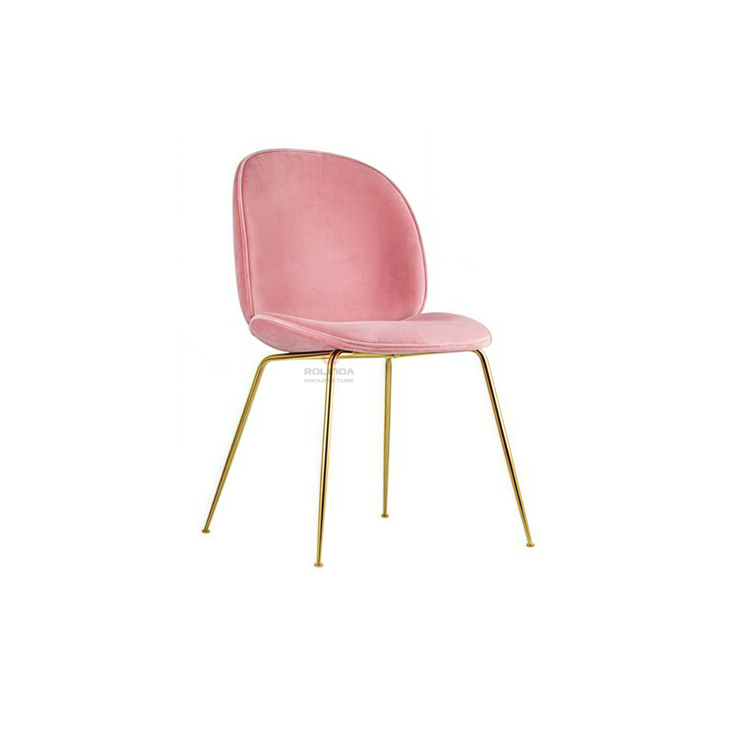 Velvet back cushion Shell Beetle Home stackable party makeup chair Stainless steel chair