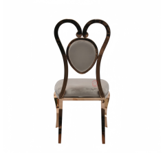 Modern PU cushion heart-backed party wedding banquet stainless steel chairs