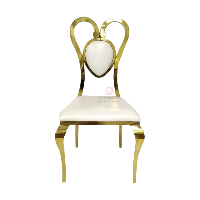 Modern PU cushion heart-backed party wedding banquet stainless steel chairs