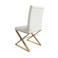 L-shaped PU backrest grid cushion Party Living Room Restaurant Hotel Stainless steel chairs