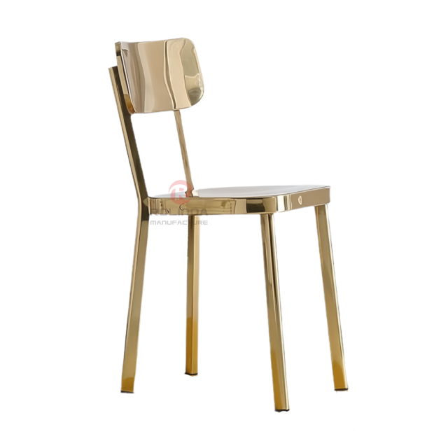 Metal Industrial style bar Kitchen terrace balcony furniture Stainless steel chairs