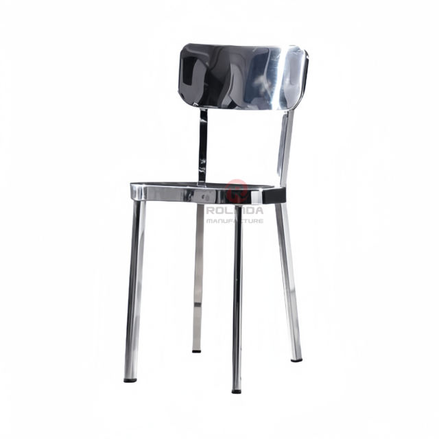 Metal Industrial style bar Kitchen terrace balcony furniture Stainless steel chairs