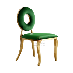PU cushion ring back Wedding party Hotel Restaurant stainless steel chair
