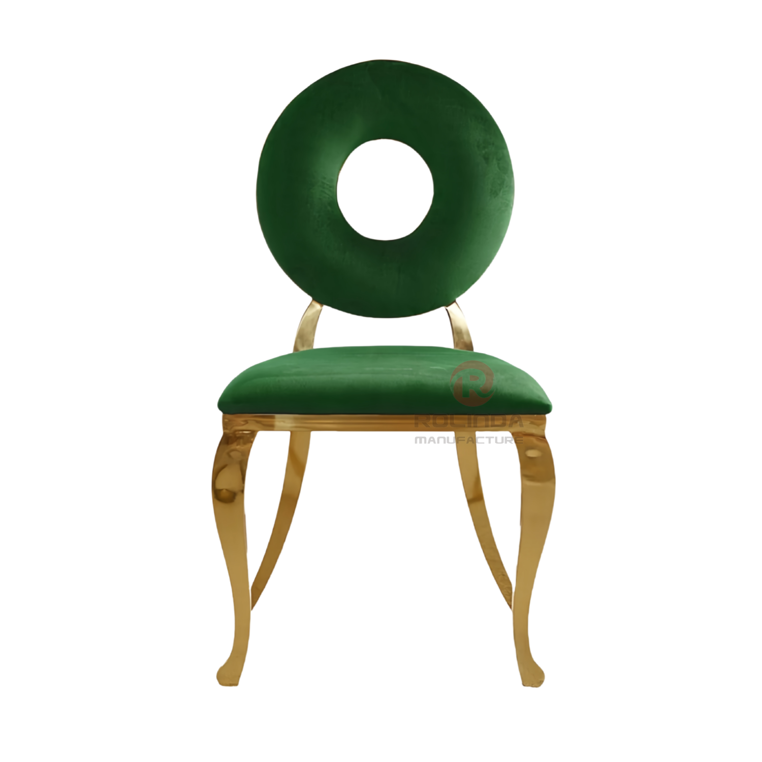 PU cushion ring back Wedding party Hotel Restaurant stainless steel chair