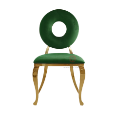 PU cushion ring back Wedding party Hotel Restaurant stainless steel chair