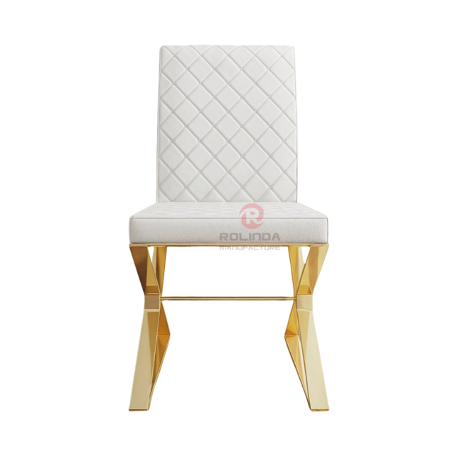 L-shaped PU backrest grid cushion Party Living Room Restaurant Hotel Stainless steel chairs