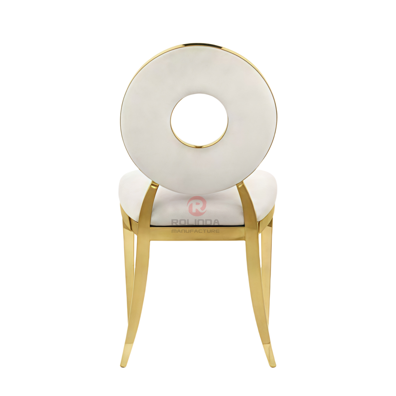 PU cushion ring back Wedding party Hotel Restaurant stainless steel chair
