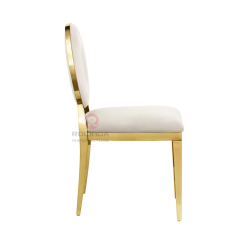 PU cushion ring back Wedding party Hotel Restaurant stainless steel chair