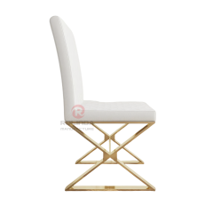 L-shaped PU backrest grid cushion Party Living Room Restaurant Hotel Stainless steel chairs