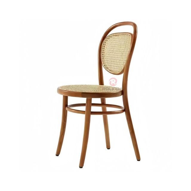 Natural light color living room dining room study solid wood frame rattan chair