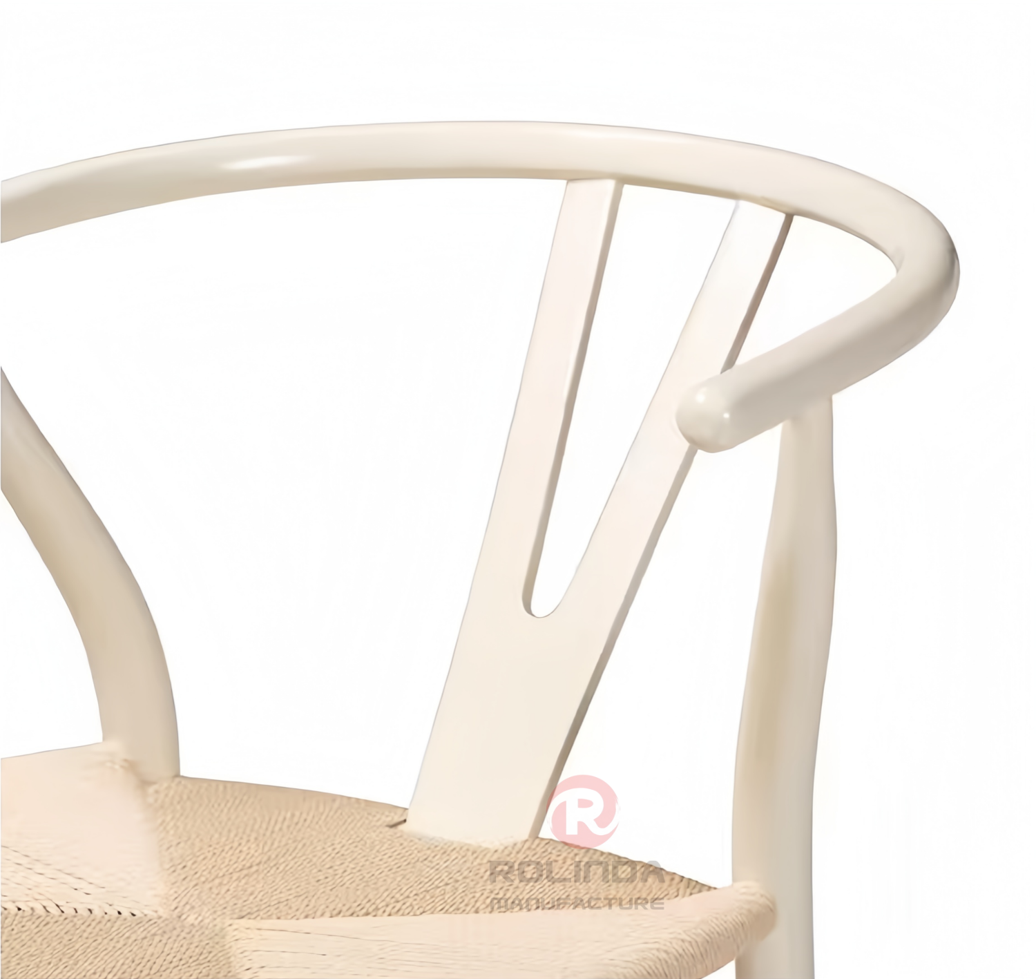 White rope braided cushion bar Chair Hotel Restaurant Y solid wood chair with back
