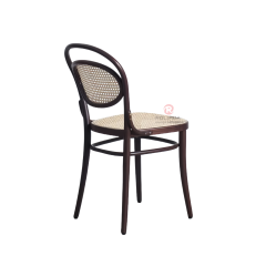 Black Bar Restaurant Hotel Living room Study rattan woven solid wood chair with back