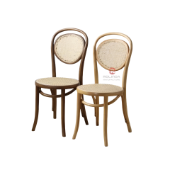 Black Bar Restaurant Hotel Living room Study rattan woven solid wood chair with back