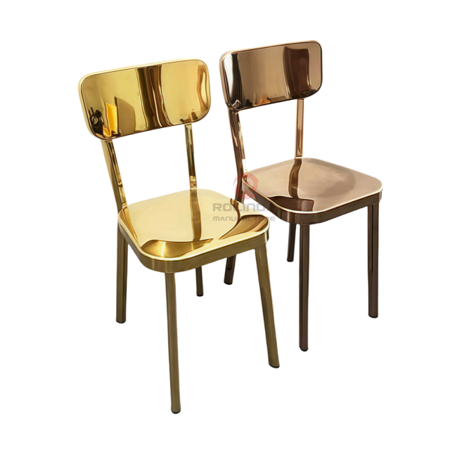 Metal Industrial style bar Kitchen terrace balcony furniture Stainless steel chairs