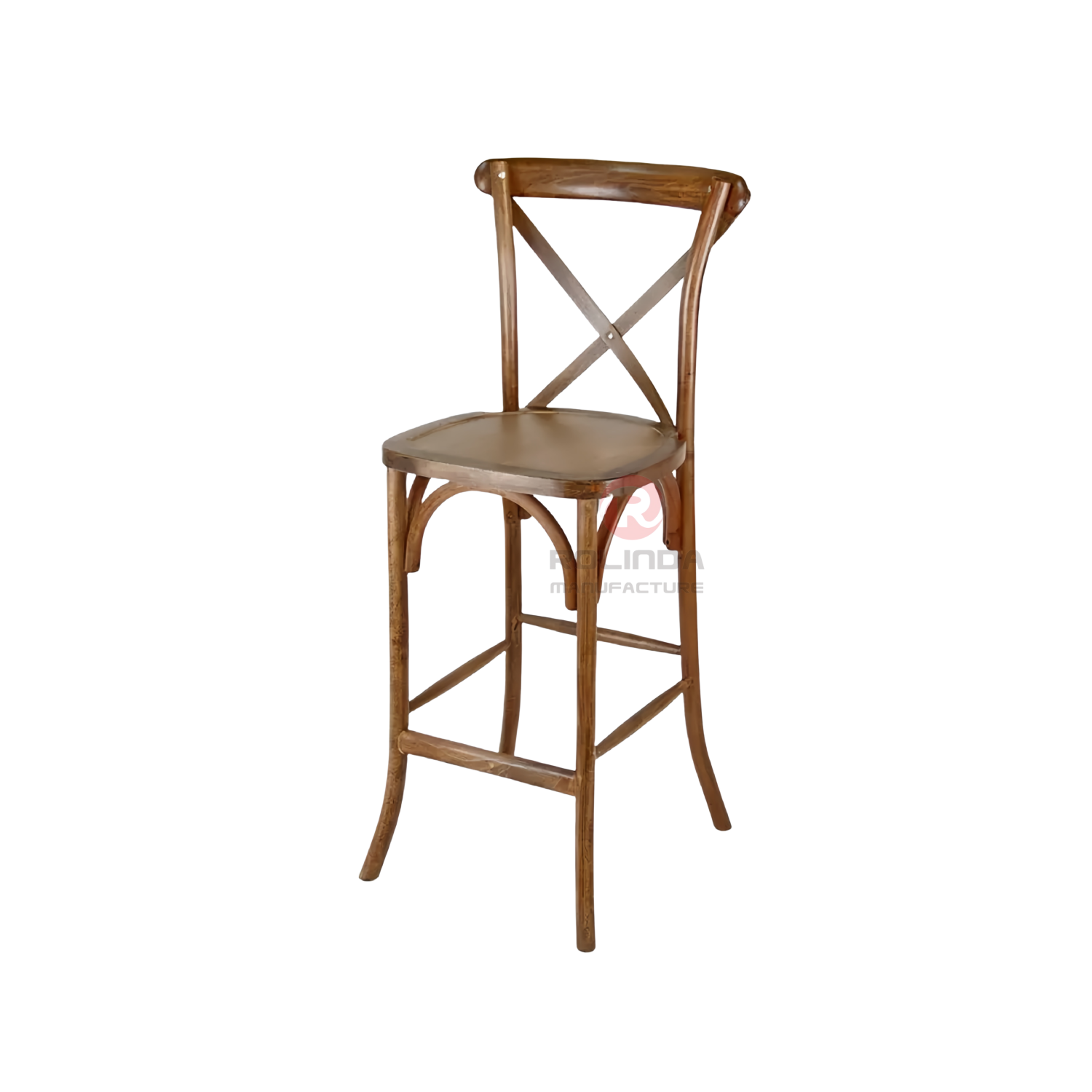 Dark cross-backed bar Restaurant Cafe solid wooden chairs willow chair