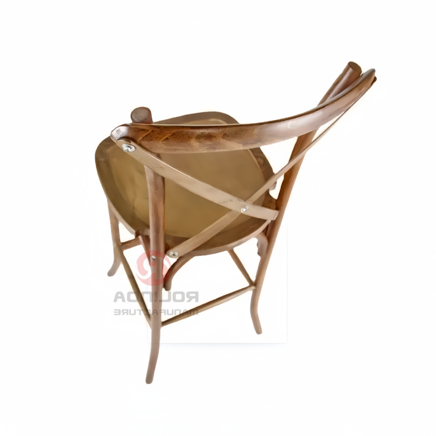 Wood color cross chair Bar living room dining room rattan cushion solid wooden chair