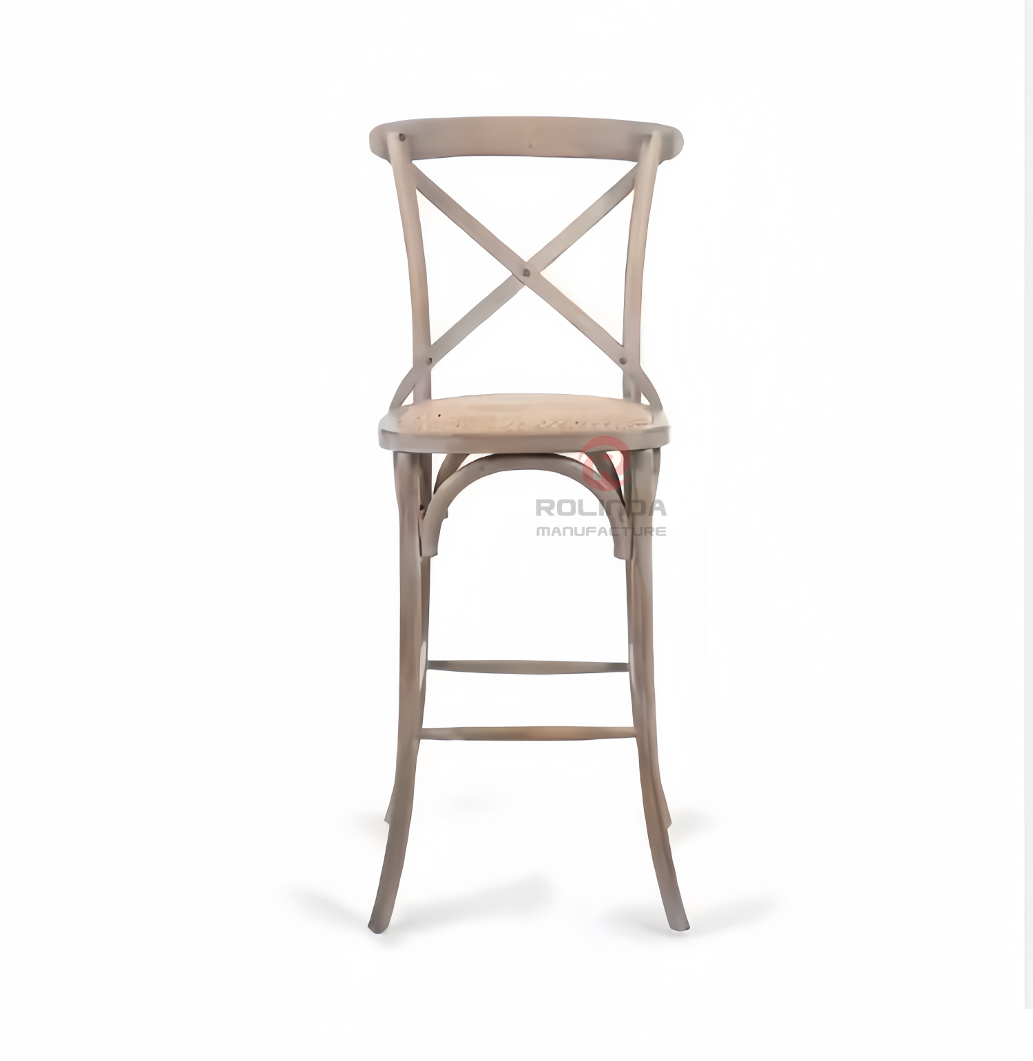 Natural balcony garden Kitchen rattan woven solid wood cross-backed chairs