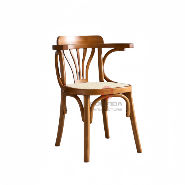 Original wood color corner chair in living room bedroom balcony rattan Solid wood armchairs